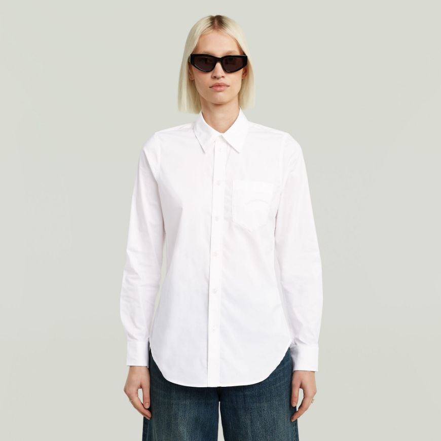 Снимка на G-STAR ДАМСКА SLIM POPLIN РИЗА В БЯЛО