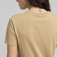 Picture of REPLAY WOMEN'S REGULAR-FIT ORGANIC COTTON T-SHIRT IN STONE IVORY 3