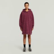 Снимка на G-STAR ДАМСКА A LINE HOODED SWEATER РОКЛЯ В ЧЕРВЕНО 1