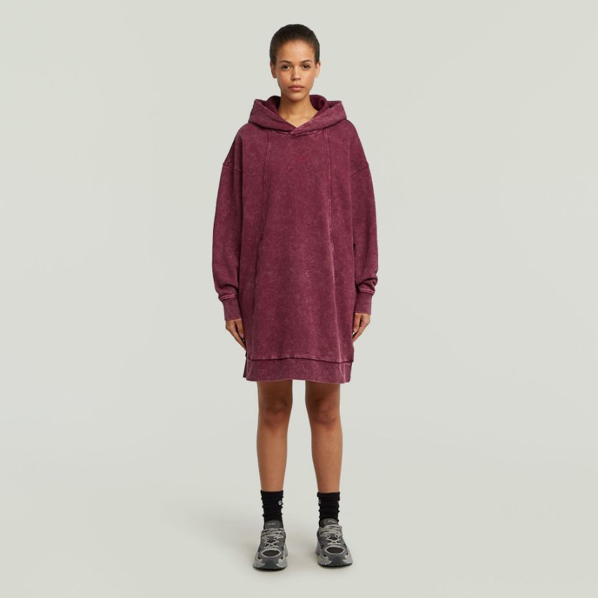 Снимка на G-STAR ДАМСКА A LINE HOODED SWEATER РОКЛЯ В ЧЕРВЕНО