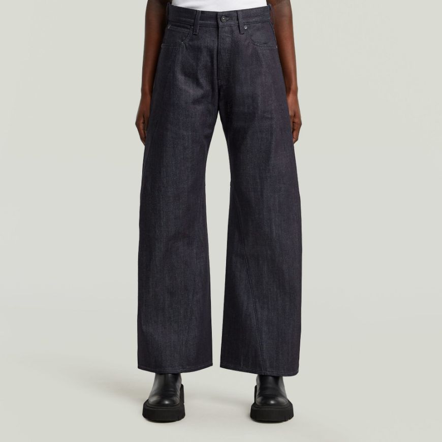 Picture of G-STAR WOMEN'S CONTOR 3D WIDE JEANS IN DARK BLUE