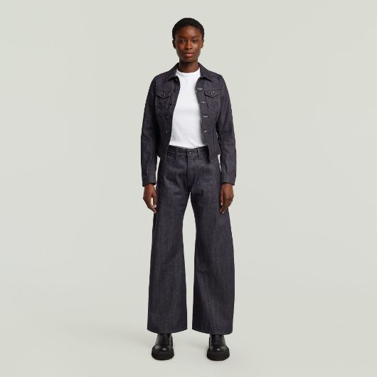 Показвай детайлите за G-STAR ДАМСКИ ДЕНИМ CONTOR 3D WIDE JEANS В ТЪМНОСИНЬО 3 - FanPoint Снимка на G-STAR ДАМСКИ ДЕНИМ CONTOR 3D WIDE JEANS В ТЪМНОСИНЬО 3