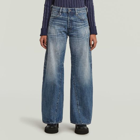 Показвай детайлите за G-STAR ДАМСКИ ДЕНИМ CONTOR 3D WIDE JEANS FADED TYPHOON 1 - FanPoint Снимка на G-STAR ДАМСКИ ДЕНИМ CONTOR 3D WIDE JEANS FADED TYPHOON 1