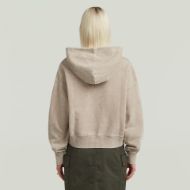 Picture of G-STAR WOMEN'S WASHED A LINE SCRIPT HOODED SWEATER IN BEIGE 3