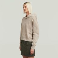 Picture of G-STAR WOMEN'S WASHED A LINE SCRIPT HOODED SWEATER IN BEIGE 2