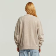 Picture of G-STAR WOMEN'S WASHED 3D SL MIX OVERSIZED SWEATER IN BEIGE 3