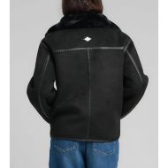 Picture of REPLAY WOMEN'S FAUX SHEARLING JACKET IN BLACK 3