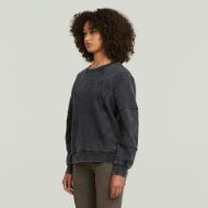 Picture of G-STAR WOMEN'S WASHED 3D SLEEVE A LINE SWEATER IN BLACK 2