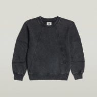 Picture of G-STAR WOMEN'S WASHED 3D SLEEVE A LINE SWEATER IN BLACK 6