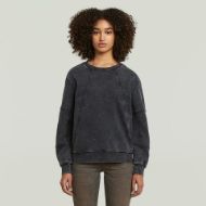 Picture of G-STAR WOMEN'S WASHED 3D SLEEVE A LINE SWEATER IN BLACK 1