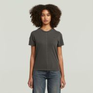 Picture of G-STAR WOMEN'S OVERDYED FRONT SEAM T-SHIRT IN ASFALT 1