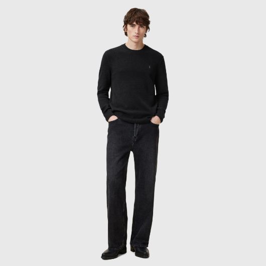 Show details for ALLSAINTS MEN'S STATTEN CREW JUMPER IN BLACK Picture of ALLSAINTS MEN'S STATTEN CREW JUMPER IN BLACK