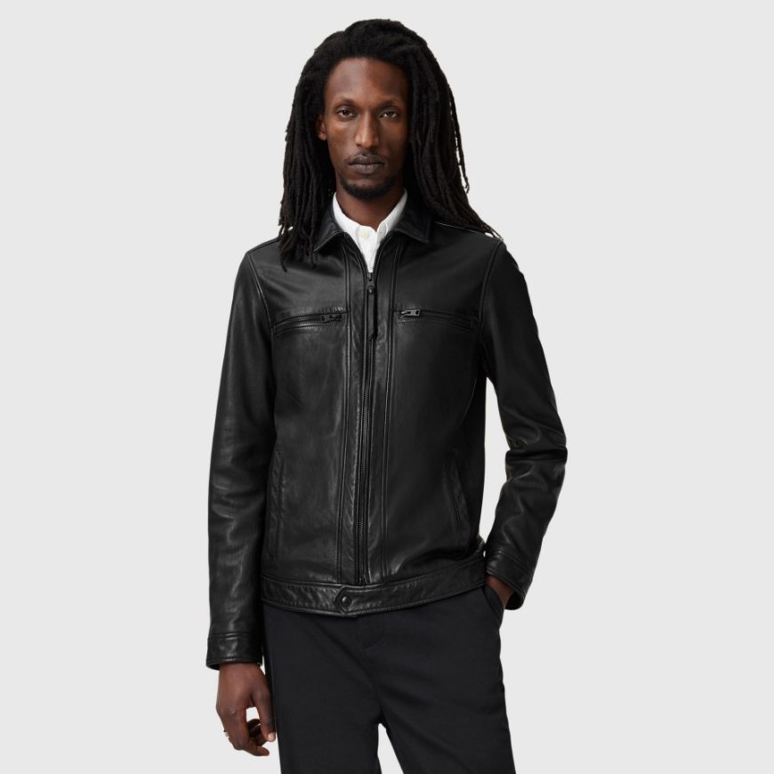Снимка на ALLSAINTS МЪЖКО КОЖЕНО ЯКЕ LUCK В ЧЕРНО