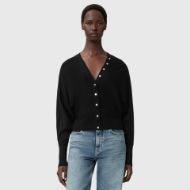 Picture of ALLSAINTS WOMEN'S HONOR V CARDIGAN  IN BLACK 1