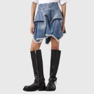 Picture of ALLSAINTS WOMEN'S CRISSY DENIM SKIRT IN VINTAGE INDIGO 1
