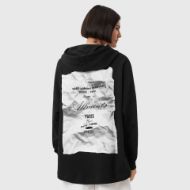 Picture of ALLSAINTS WOMEN'S ETTI SCRUNCH HOODY IN BLACK 1