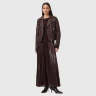 Picture of ALLSAINTS WOMEN'S DALBY BIKER JACKET IN OXBLOOD RED 5