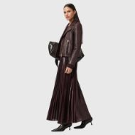 Picture of ALLSAINTS WOMEN'S DALBY BIKER JACKET IN OXBLOOD RED 6