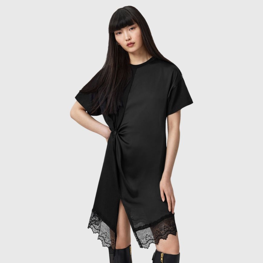 Picture of ALLSAINTS WOMEN'S LANA LACE DRESS IN BLACK