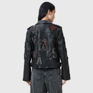 Снимка на ALLSAINTS ДАМСКО КОЖЕНО ЯКЕ COLLEGE BIKER В ЧЕРНО 3