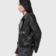 Снимка на ALLSAINTS ДАМСКО КОЖЕНО ЯКЕ COLLEGE BIKER В ЧЕРНО 2