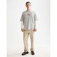 Picture of SCOTCH&SODA MEN'S LOOSE FIT LABEL T-SHIRT IN MEDIUM GREY 7