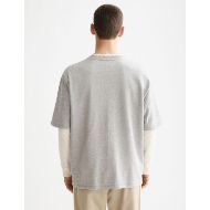 Picture of SCOTCH&SODA MEN'S LOOSE FIT LABEL T-SHIRT IN MEDIUM GREY 5