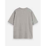 Picture of SCOTCH&SODA MEN'S LOOSE FIT LABEL T-SHIRT IN MEDIUM GREY 2