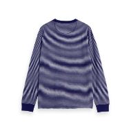 Picture of SCOTCH&SODA MEN'S RELAXED FIT STRIPED HENLEY IN NAVY/WHITE STRIPE 2