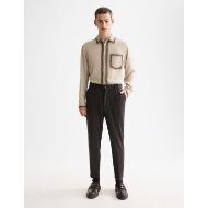Picture of SCOTCH&SODA MEN'S FINCH - TAILORED JERSEY REGULAR TAPERED JOGGER IN DARK BROWN 7