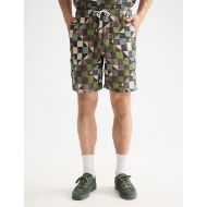 Picture of SCOTCH&SODA MEN'S FAVE2 - PRINTED TENCEL REGULAR FIT BERMUDA SHORT IN NAVY MULTICOLOUR 4