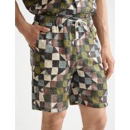 Picture of SCOTCH&SODA MEN'S FAVE2 - PRINTED TENCEL REGULAR FIT BERMUDA SHORT IN NAVY MULTICOLOUR 6