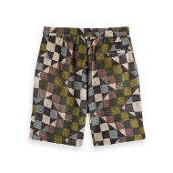 Picture of SCOTCH&SODA MEN'S FAVE2 - PRINTED TENCEL REGULAR FIT BERMUDA SHORT IN NAVY MULTICOLOUR 2