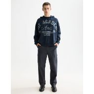 Picture of SCOTCH&SODA MEN'S WASH ARTWORK HOODIE IN NAVY 7