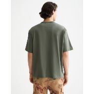 Picture of SCOTCH&SODA MEN'S 3 CROSSES GARMENT DYE T-SHIRT IN DARK GREEN 5