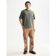 Picture of SCOTCH&SODA MEN'S 3 CROSSES GARMENT DYE T-SHIRT IN DARK GREEN 6