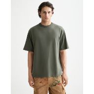 Picture of SCOTCH&SODA MEN'S 3 CROSSES GARMENT DYE T-SHIRT IN DARK GREEN 4