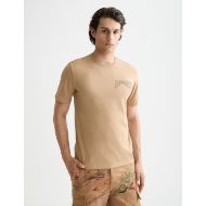 Picture of SCOTCH&SODA MEN'S REGULAR FIT LEFT CHEST LOGO T-SHIRT IN MEDIUM BEIGE 4