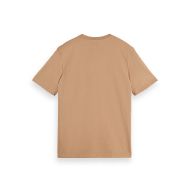 Picture of SCOTCH&SODA MEN'S REGULAR FIT LEFT CHEST LOGO T-SHIRT IN MEDIUM BEIGE 2