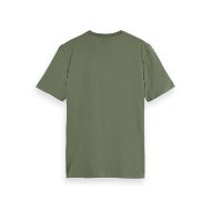 Picture of SCOTCH&SODA MEN'S REGULAR FIT LEFT CHEST LOGO T-SHIRT IN DARK GREEN 2