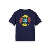 Picture of SCOTCH&SODA MEN'S REGULAR FIT FRONT + BACK AW T-SHIRT IN NAVY 2