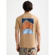 Picture of SCOTCH&SODA MEN'S RELAXED FIT FRONT + BACK AW T-SHIRT IN MEDIUM BEIGE 5