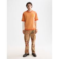 Picture of SCOTCH&SODA MEN'S LOOSE FIT GARMENT DYE AW T-SHIRT IN DARK ORANGE 7