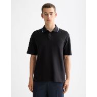 Picture of SCOTCH&SODA MEN'S STRUCTURED RELAXED FIT POLO IN DARK GREY 4