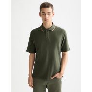 Picture of SCOTCH&SODA MEN'S STRUCTURED RELAXED FIT POLO IN DARK GREEN 4