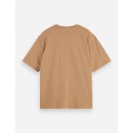 Picture of SCOTCH&SODA MEN'S LOOSE FIT OVERDYED AW T-SHIRT IN MEDIUM BEIGE 2