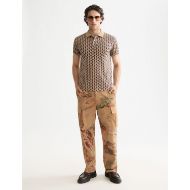 Picture of SCOTCH&SODA MEN'S MICRO ALLOVER PRINT JERSEY REGULAR FIT POLO IN BROWN MULTICOLOUR 7