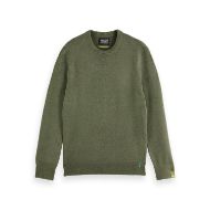 Picture of SCOTCH&SODA MEN'S SOFT KNIT REGULAR FIT CREW NECK IN DARK GREEN 1