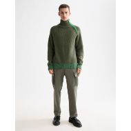 Picture of SCOTCH&SODA MEN'S TROYER RAGLAN ZIP PULLOVER IN DARK GREEN 7