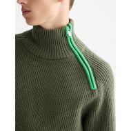 Picture of SCOTCH&SODA MEN'S TROYER RAGLAN ZIP PULLOVER IN DARK GREEN 6